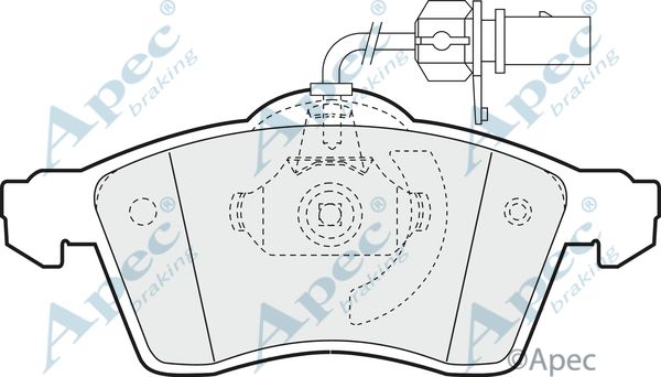 APEC BRAKING Комплект тормозных колодок, дисковый тормоз PAD1182